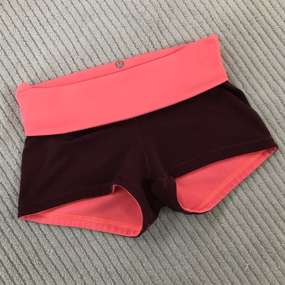 lululemon athletica Pants - Lululemon Burgundy and Coral Shorts
